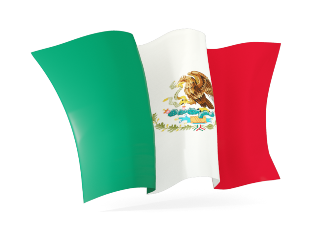 Mexiko -Flagge transparent