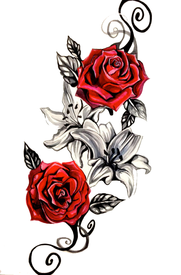 Rose Tattoo PNG Clipart
