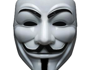 Anoniem masker gratis downloaden PNG