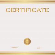 Modèle de certificat Image PNG gratuite