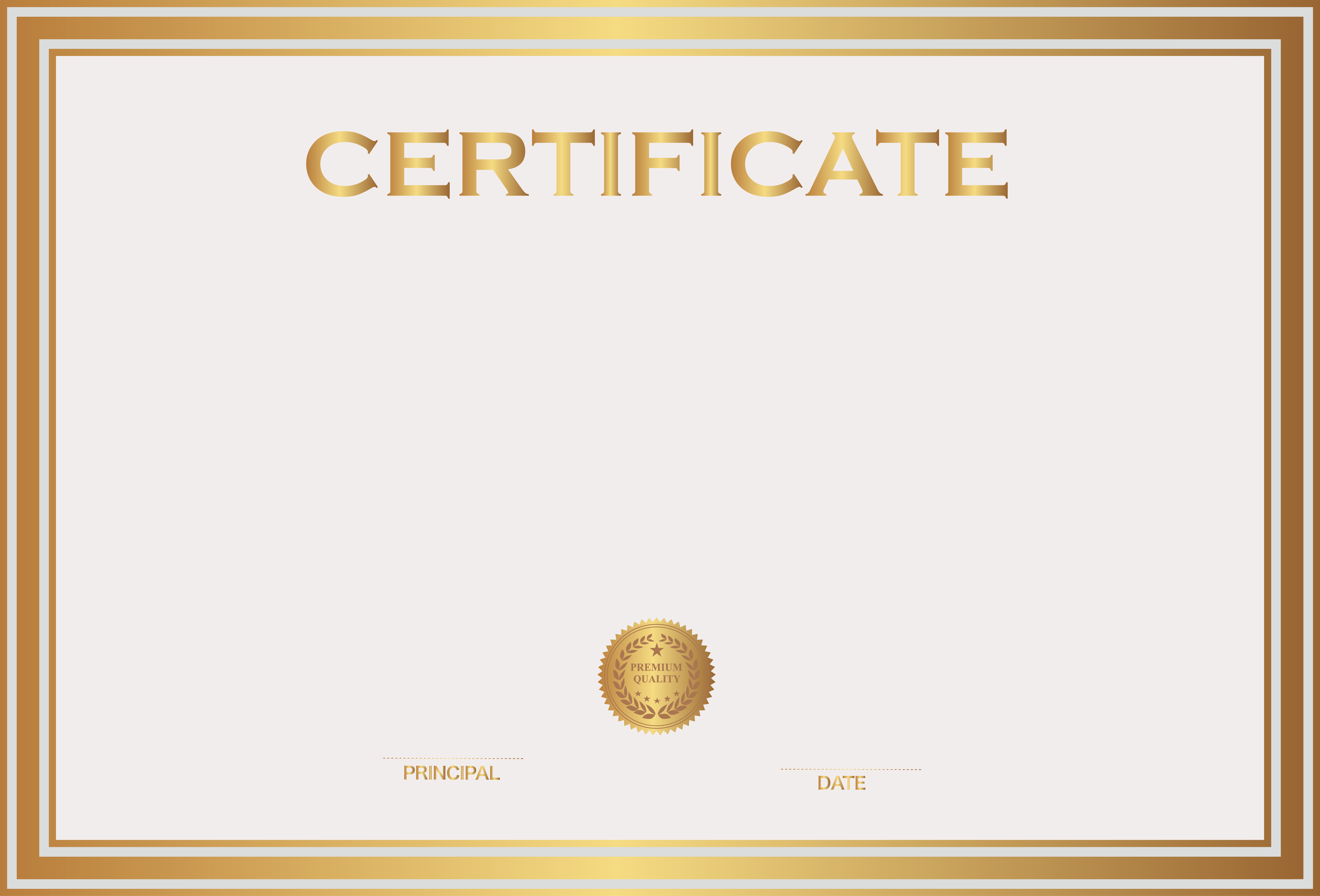 Certificate Template Free PNG Image