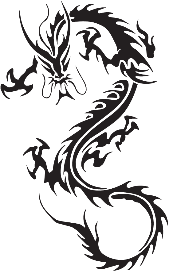 Tatuajes de dragón transparente