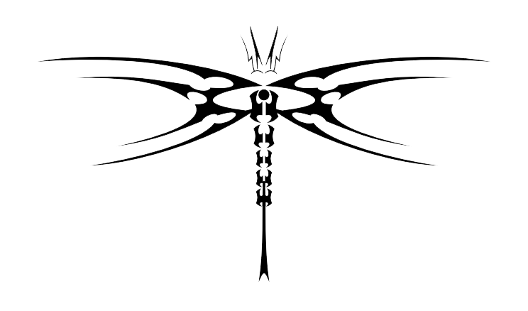 Tatuajes de libélula transparente