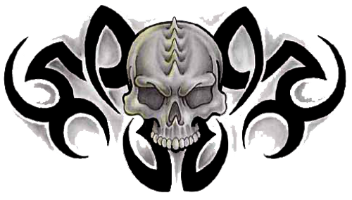 Tribal Skull Tattoos Free PNG Image