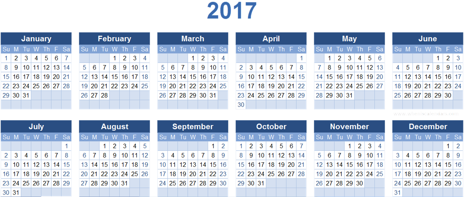 2017 Calendar PNG 4