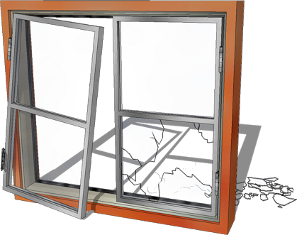 Broken Window PNG Image