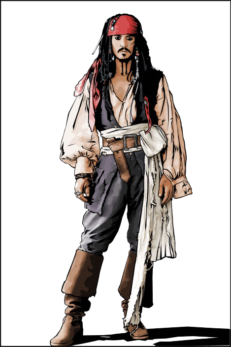 Kapten Jack Sparrow Transparan