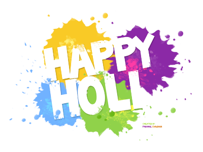 Happy Holi Text High Quality PNG