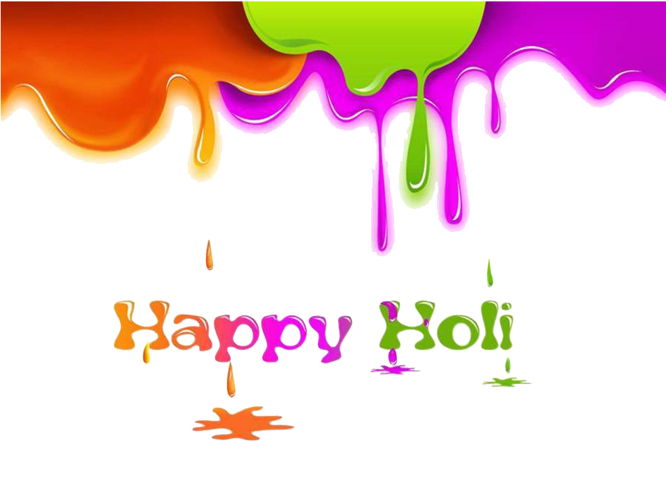 Happy Holi Text PNG Picture