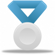 Серебряная медаль PNG изображение