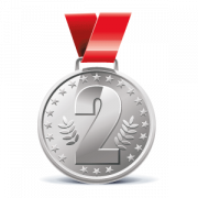 Серебряная медаль прозрачная
