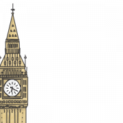 London Clock Tower PNG Arquivo