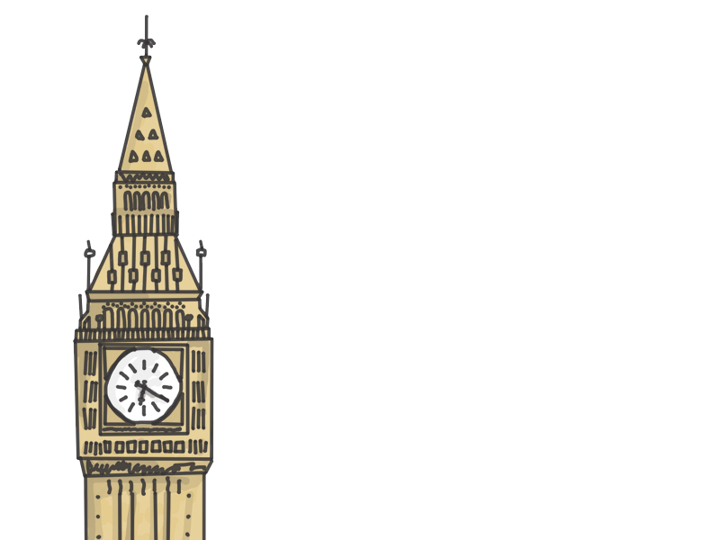 London Clock Tower PNG File
