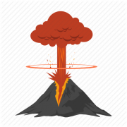 بركان PNG قصاصات فنية