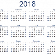 2018 Calendar PNG Background