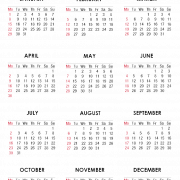 Calendario 2018 trasparente