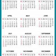 PNG gratuito trasparente del calendario 2018