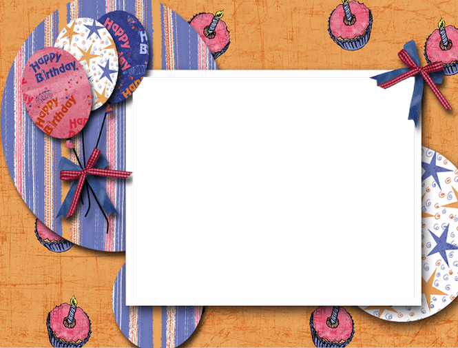 Birthday Collage Frame High Quality PNG