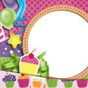 Birthday Collage Frame PNG File