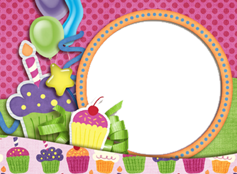 Birthday Collage Frame PNG Images