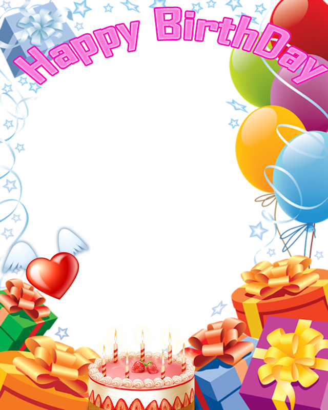 Birthday Collage Frame PNG Pic