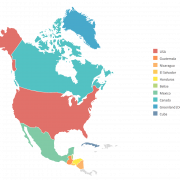Noord -Amerika kaart