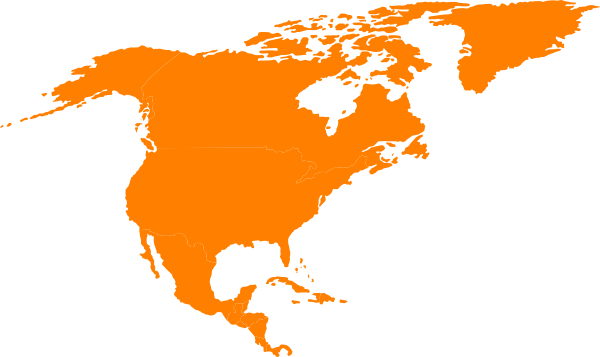 Kuzey Amerika Haritası PNG resmi