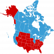 Transparent ng mapa ng North America