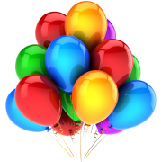 Joyeux anniversaire ballons Image PNG gratuite