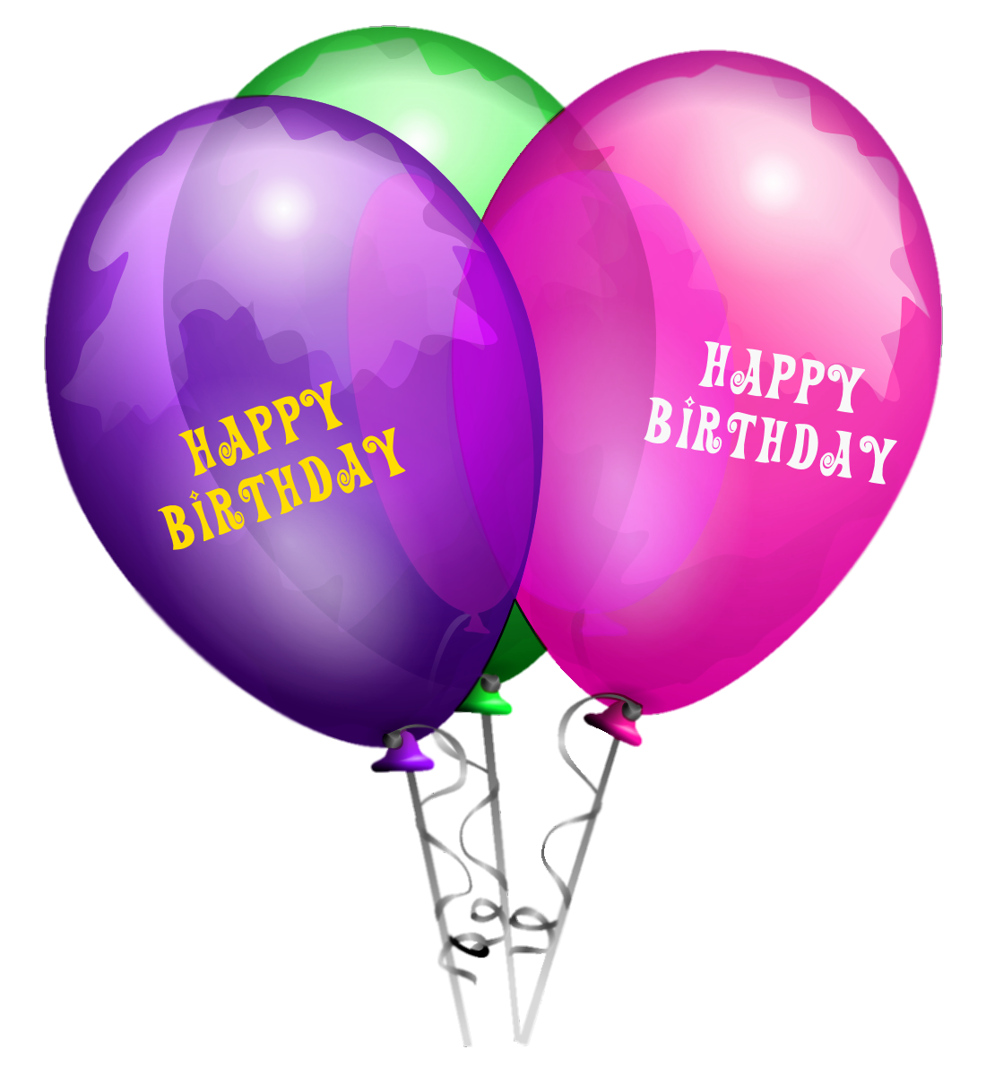 Feliz aniversário balões png de alta qualidade