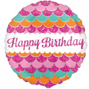 Happy Birthday Foil Balloon High Quality PNG