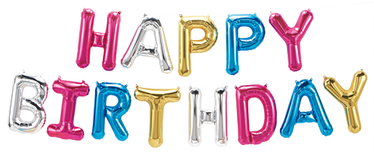 Happy Birthday Foil Balloon PNG File Download Free
