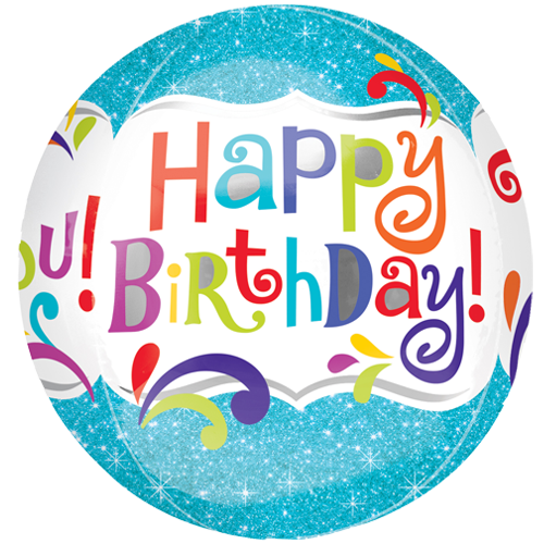 Happy Birthday Foil Balloon PNG File