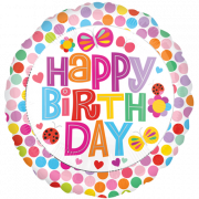Happy Birthday Foil Balloon PNG HD