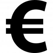 Simbol euro png berkualitas tinggi