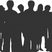 Crowd Silhouette PNG Clipart
