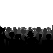 Fichier PNG de silhouette de foule