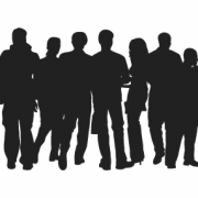 Crowd silhouette png image