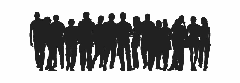Crowd Silhouette PNG Image
