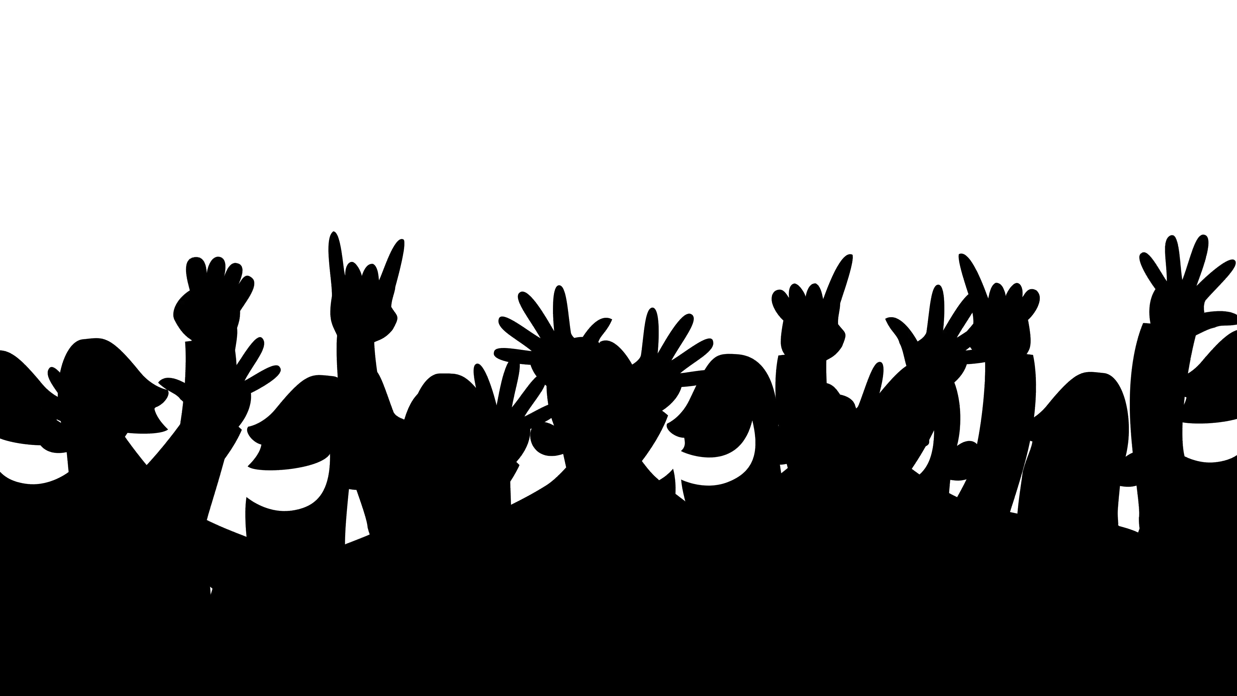 Crowd Silhouette PNG Images