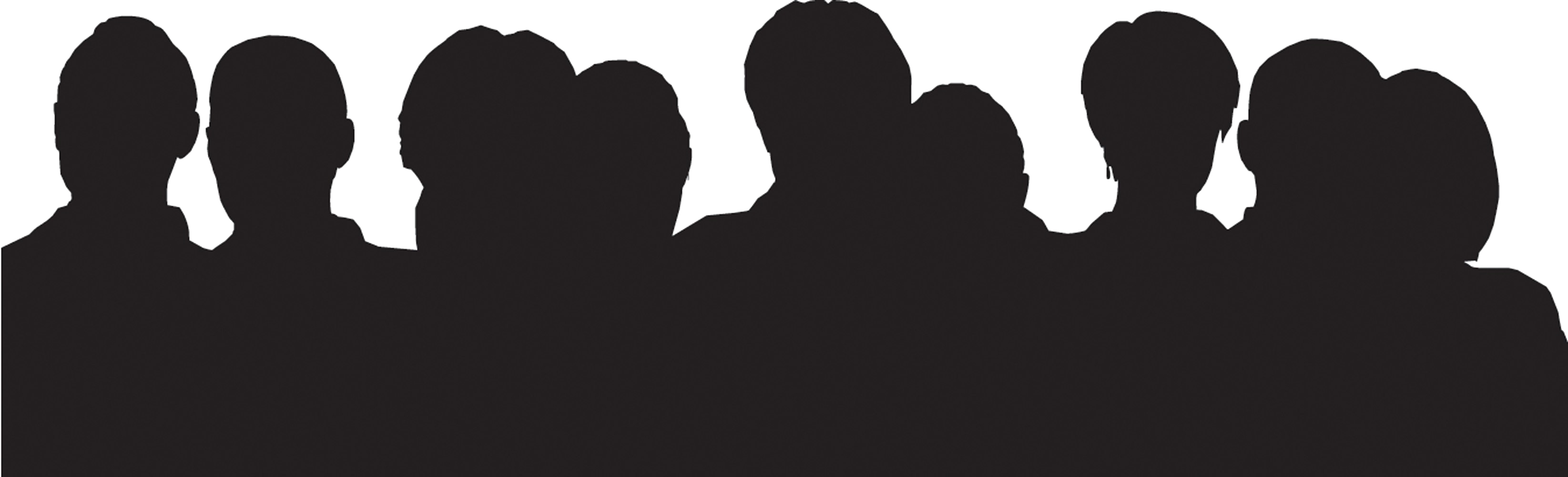 Crowd Silhouette PNG Pic