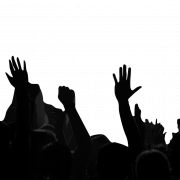 Crowd silhouette png photo