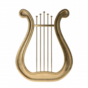 Gold Harp PNG Clipart