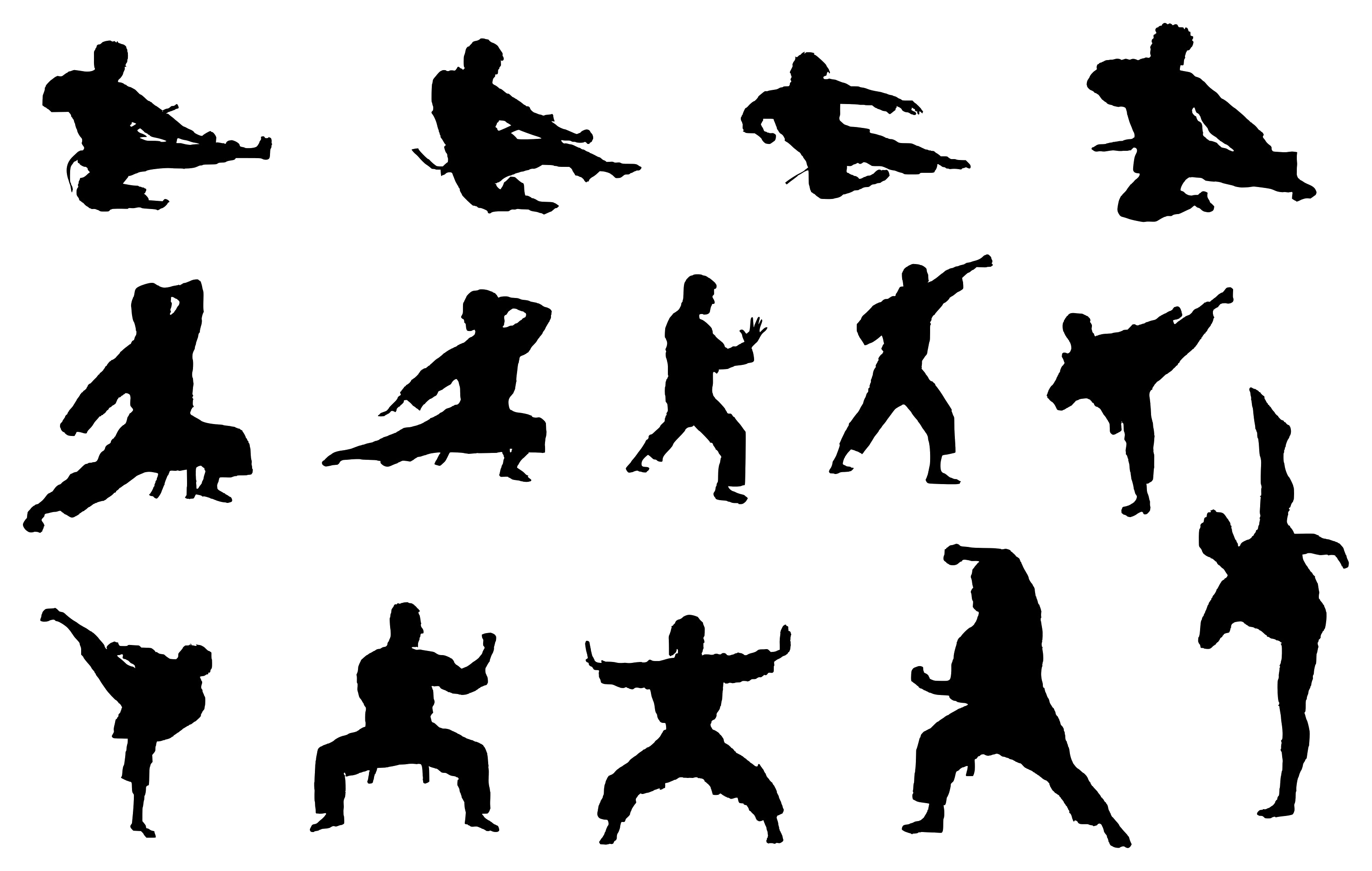 Karate Silhouette PNG Download Image