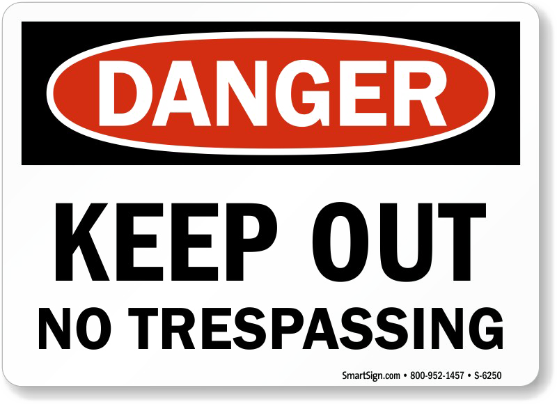 Keep Out Danger PNG Free Image