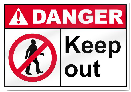 Keep Out Danger PNG Photo