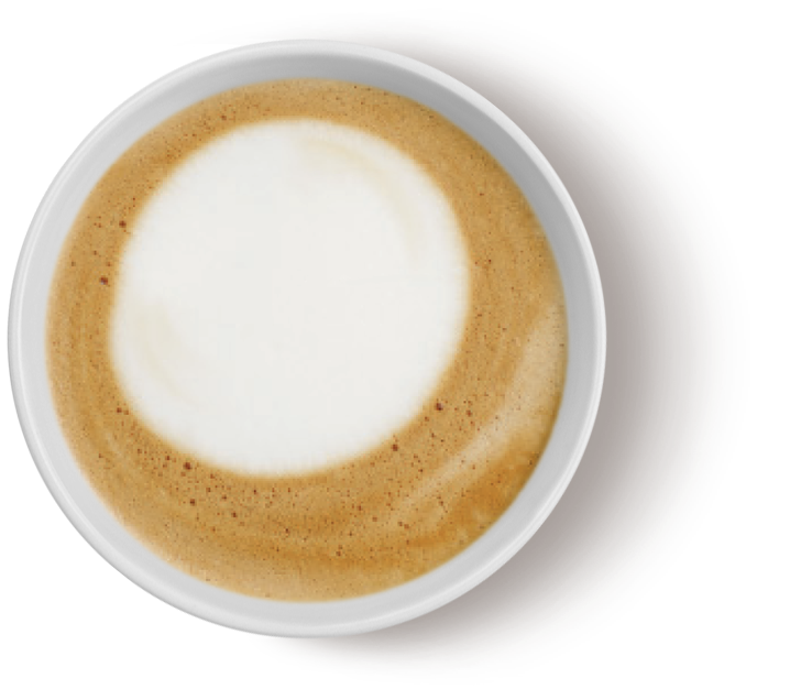 Üst Görünüm Cappuccino şeffaf