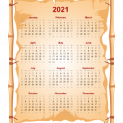 2021 Календарный фон PNG Изображение