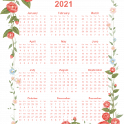 2021 Kalender transparenter Hintergrund