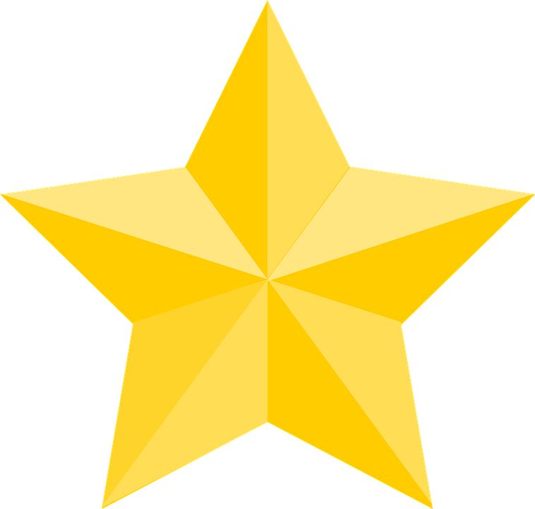 3D Golden Star PNG